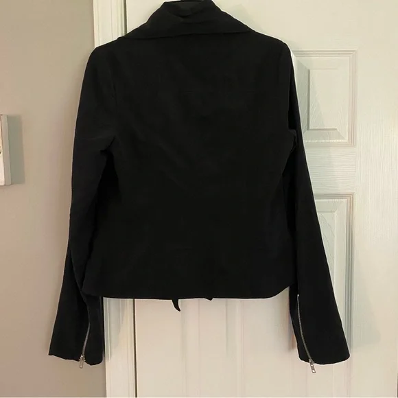 BB Dakota Faux Suede Black Asymmetrical
Jacket Medium Front Zip Up Moto - Picture 6 of 13